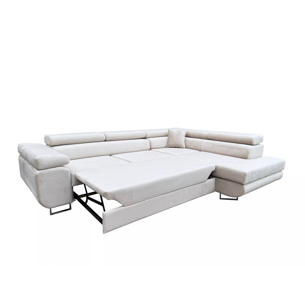 Narożnik z funkcją spania i pojemnikiem Lumo Comfort