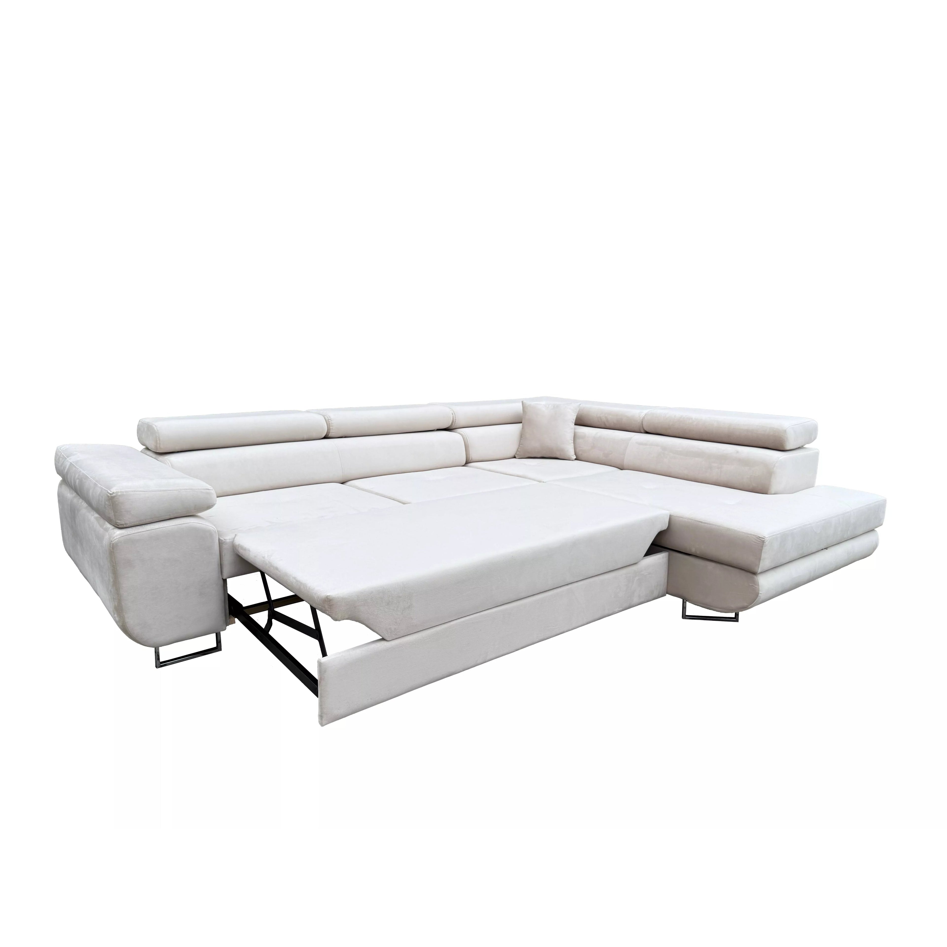 Narożnik z funkcją spania i pojemnikiem Lumo Comfort