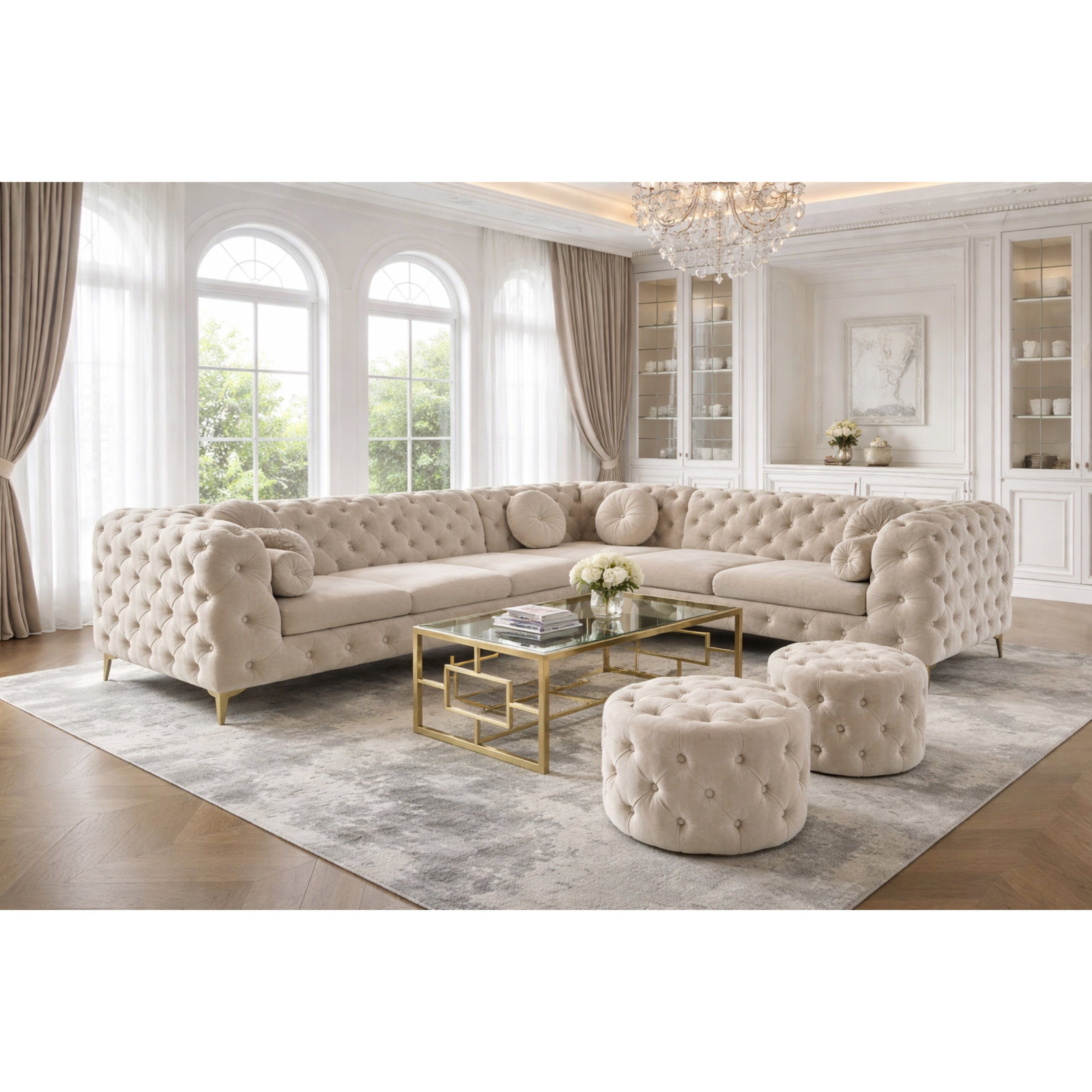 Narożnik Chesterfield Monarch Velvet Corner