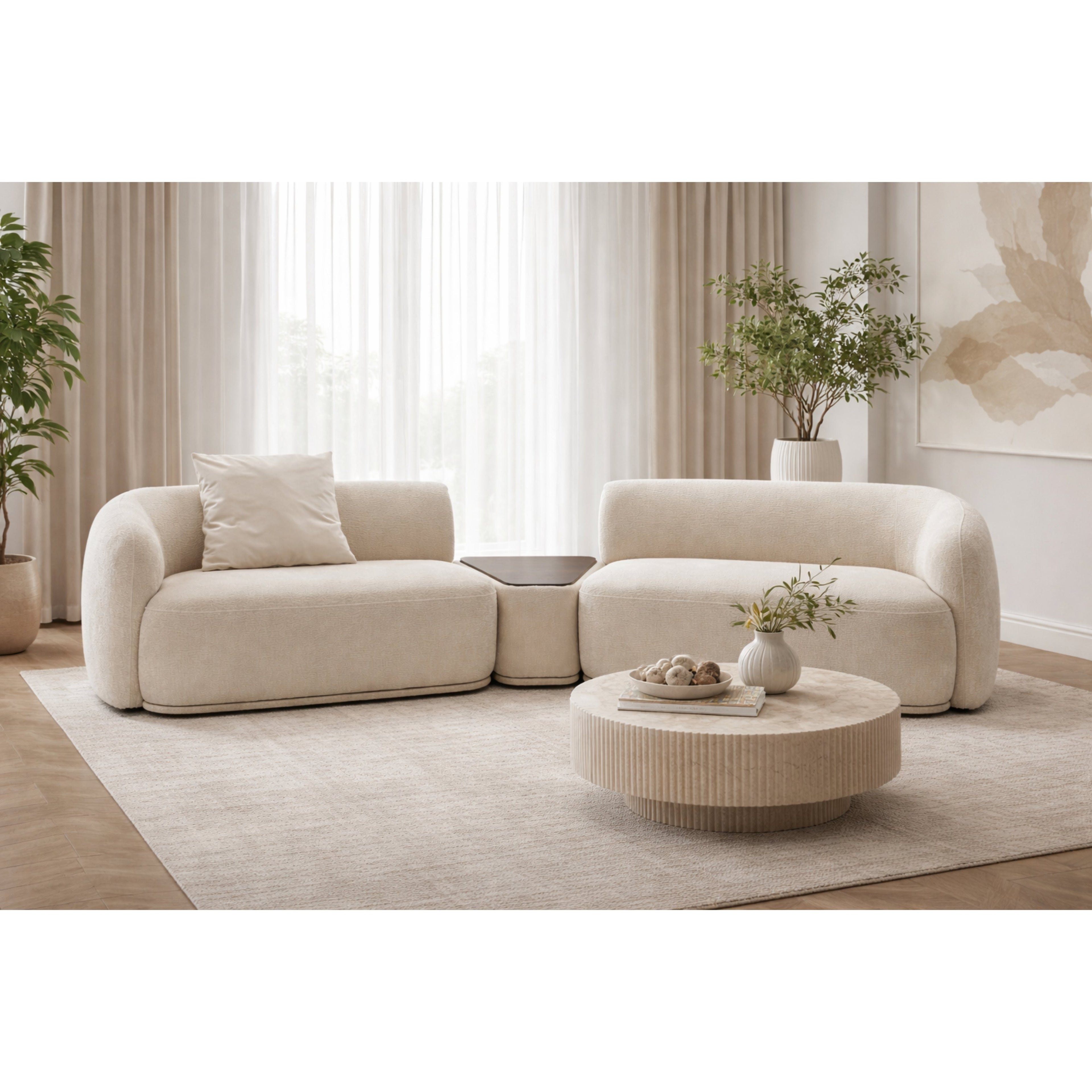 Sofa modułowa MODO z modułem stolika – design i funkcjonalność w jednym
