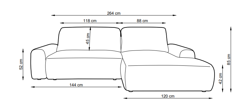 Narożnik z funkcją spania  Nesto