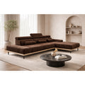 Narożnik nowoczesny 316cm Brązowy Montero Soft Lounge z el.funkcją wysuwu siedziska