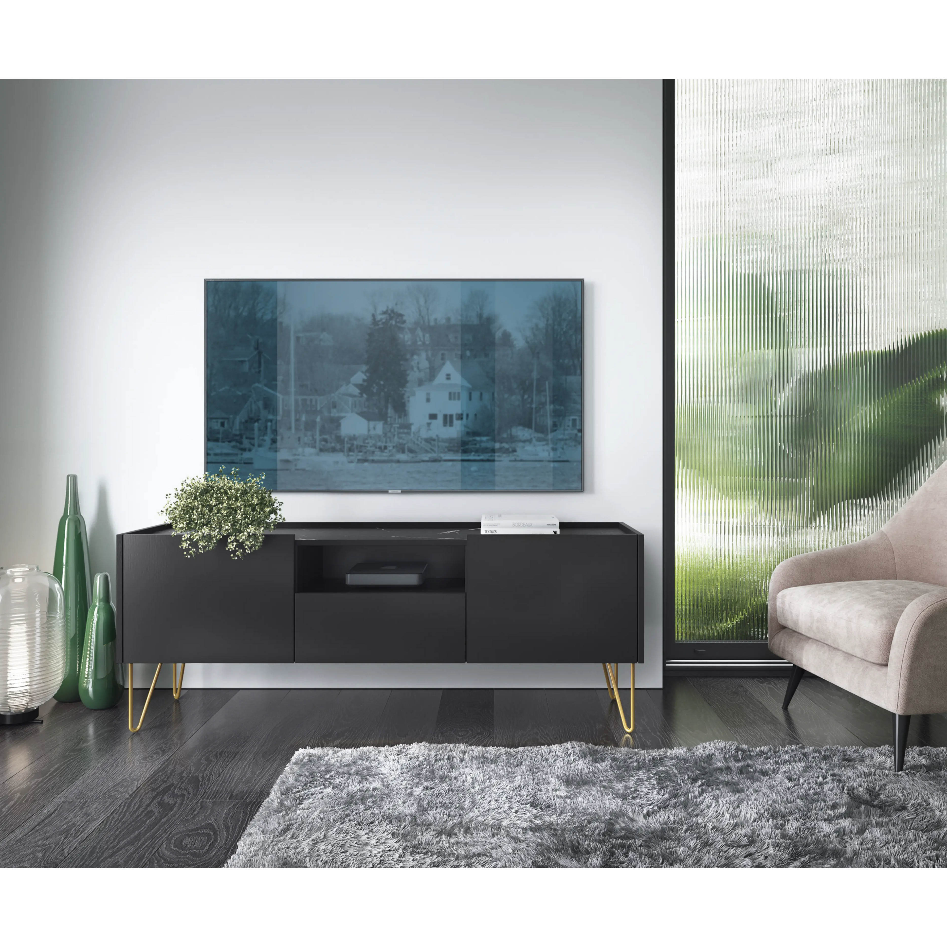 Szafka RTV-144 Czarna Harmony