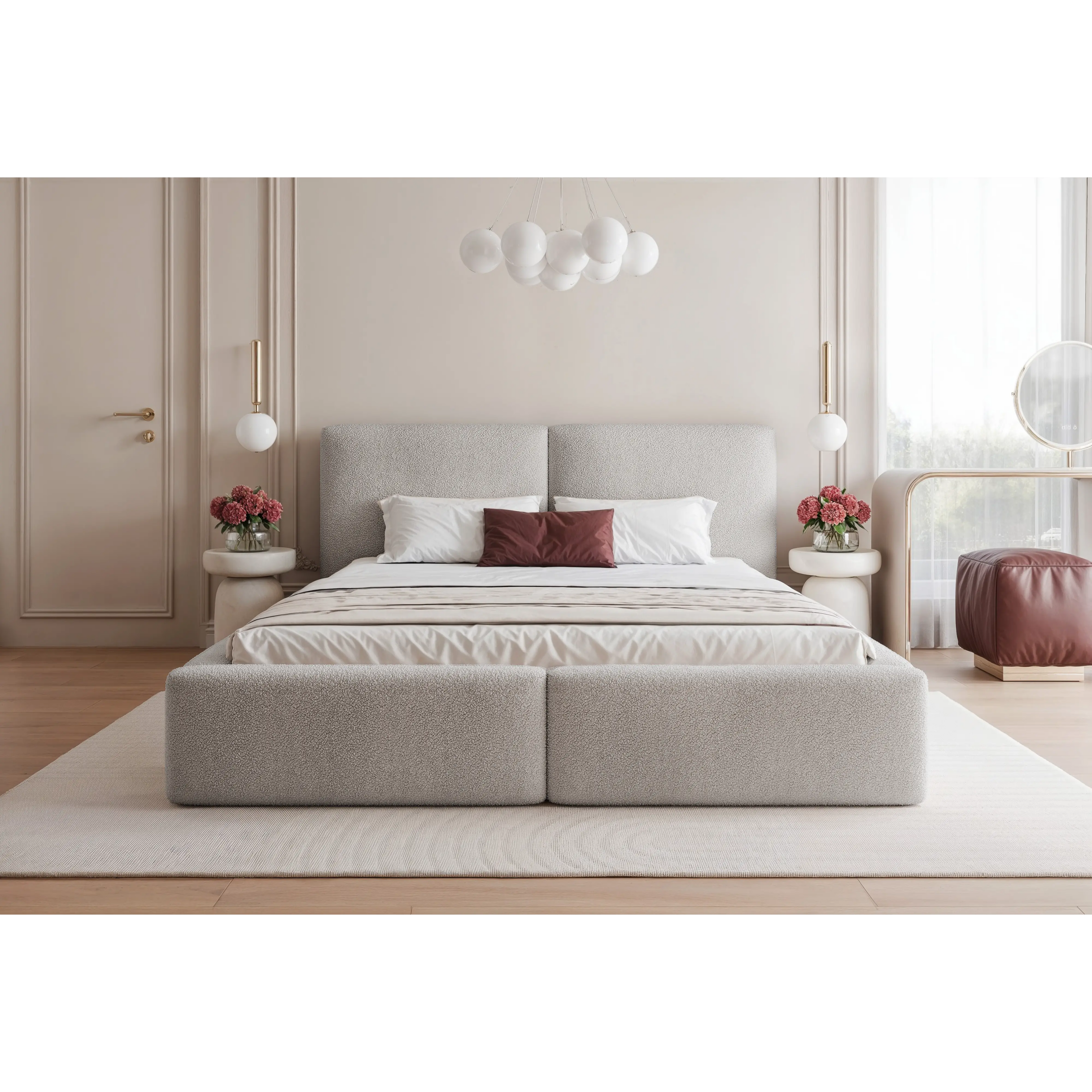 Łóżko tapicerowane Lunaro - Tkanina Now or Never