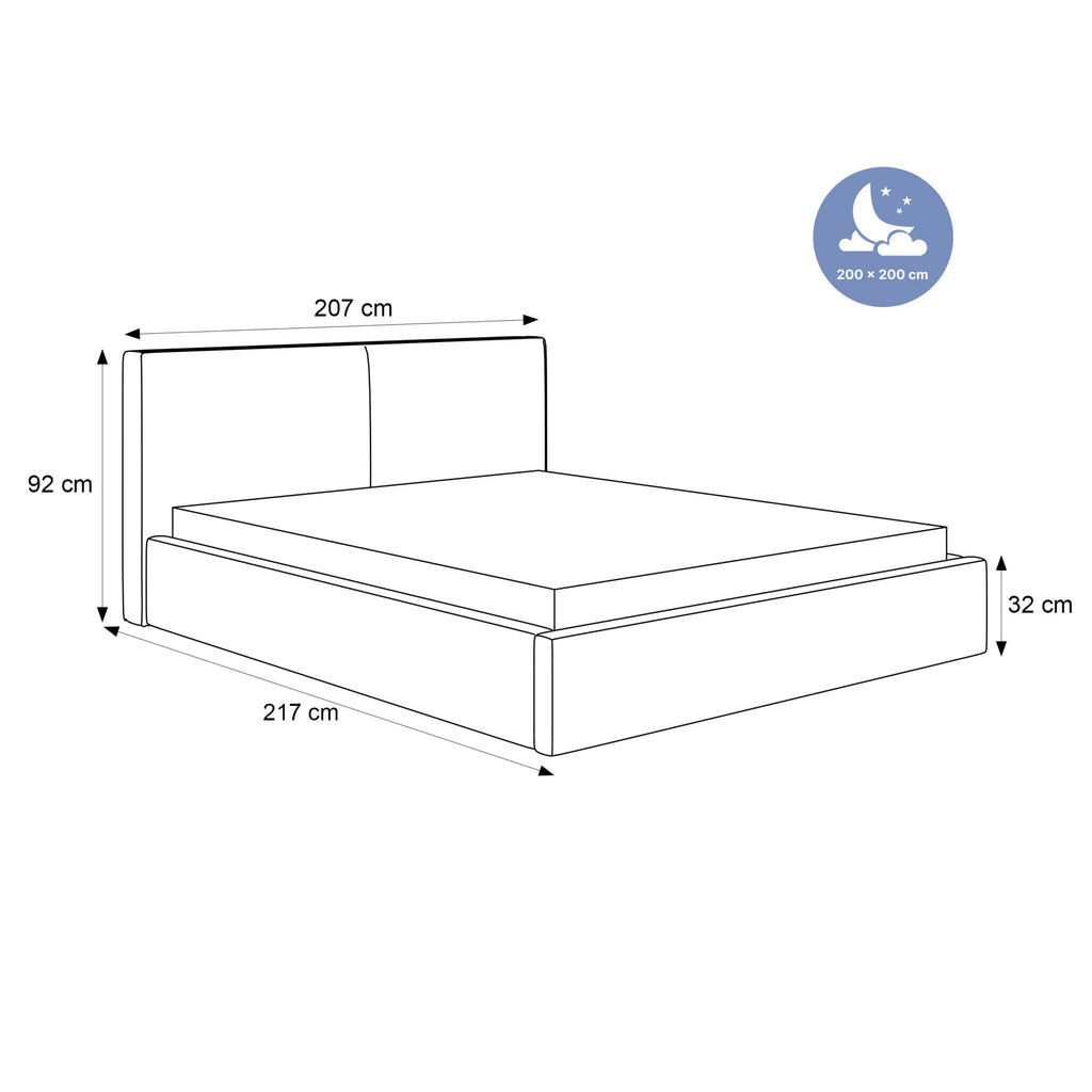 Łóżko tapicerowane Veloria - Tkanina Poso