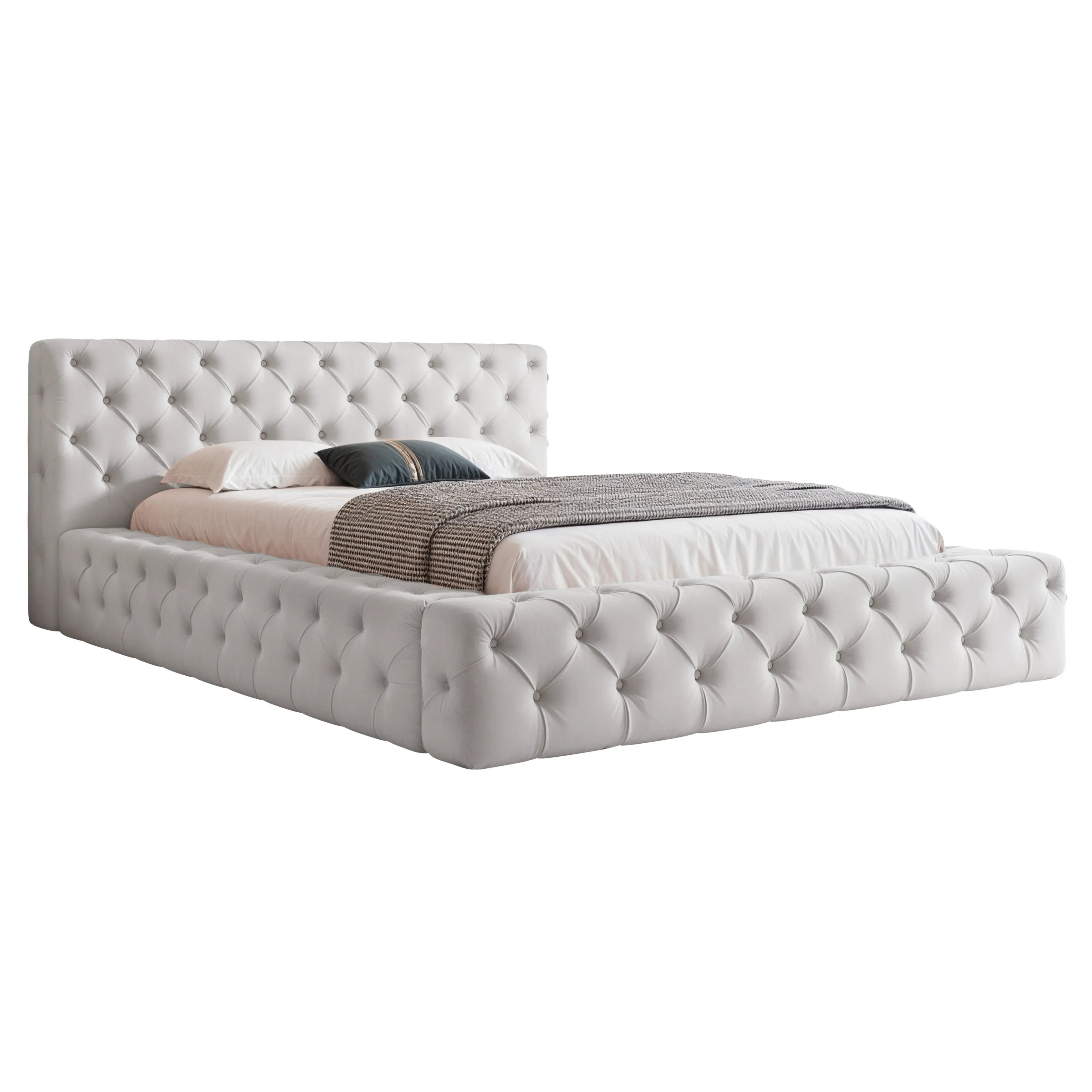 Łóżko tapicerowane z pojemnikiem COSMOS - Tkanina Magic Velvet