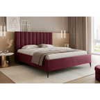 Łóżko tapicerowane VELORIA SOFT 120–200x200 z wysokim zagłówkiem na nóżkach