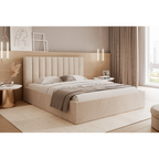Łóżko tapicerowane VELORIA SOFT 120–200x200 z wysokim zagłówkiem