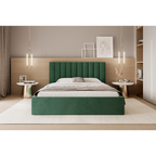 Łóżko tapicerowane VELORIA SOFT 120–200x200 z wysokim zagłówkiem