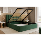 Łóżko tapicerowane VELORIA SOFT 120–200x200 z wysokim zagłówkiem