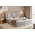 Łóżko tapicerowane VELORIA SOFT 120–200x200 z wysokim zagłówkiem