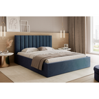 Łóżko tapicerowane VELORIA SOFT 120–200x200 z wysokim zagłówkiem