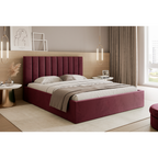 Łóżko tapicerowane VELORIA SOFT 120–200x200 z wysokim zagłówkiem
