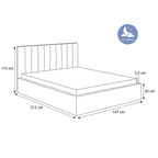 Łóżko tapicerowane VELORIA SOFT 120–200x200 z wysokim zagłówkiem
