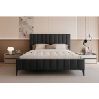Łóżko tapicerowane VELORIA PANEL AIR 120–200x200 z wysokim zagłówkiem na nóżkach