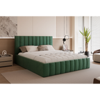 Łóżko tapicerowane VELORIA PANEL SOFT 120–200x200 z wysokim zagłówkiem