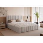 Łóżko tapicerowane VELORIA PANEL SOFT 120–200x200 z wysokim zagłówkiem