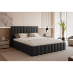 Łóżko tapicerowane VELORIA PANEL SOFT 120–200x200 z wysokim zagłówkiem