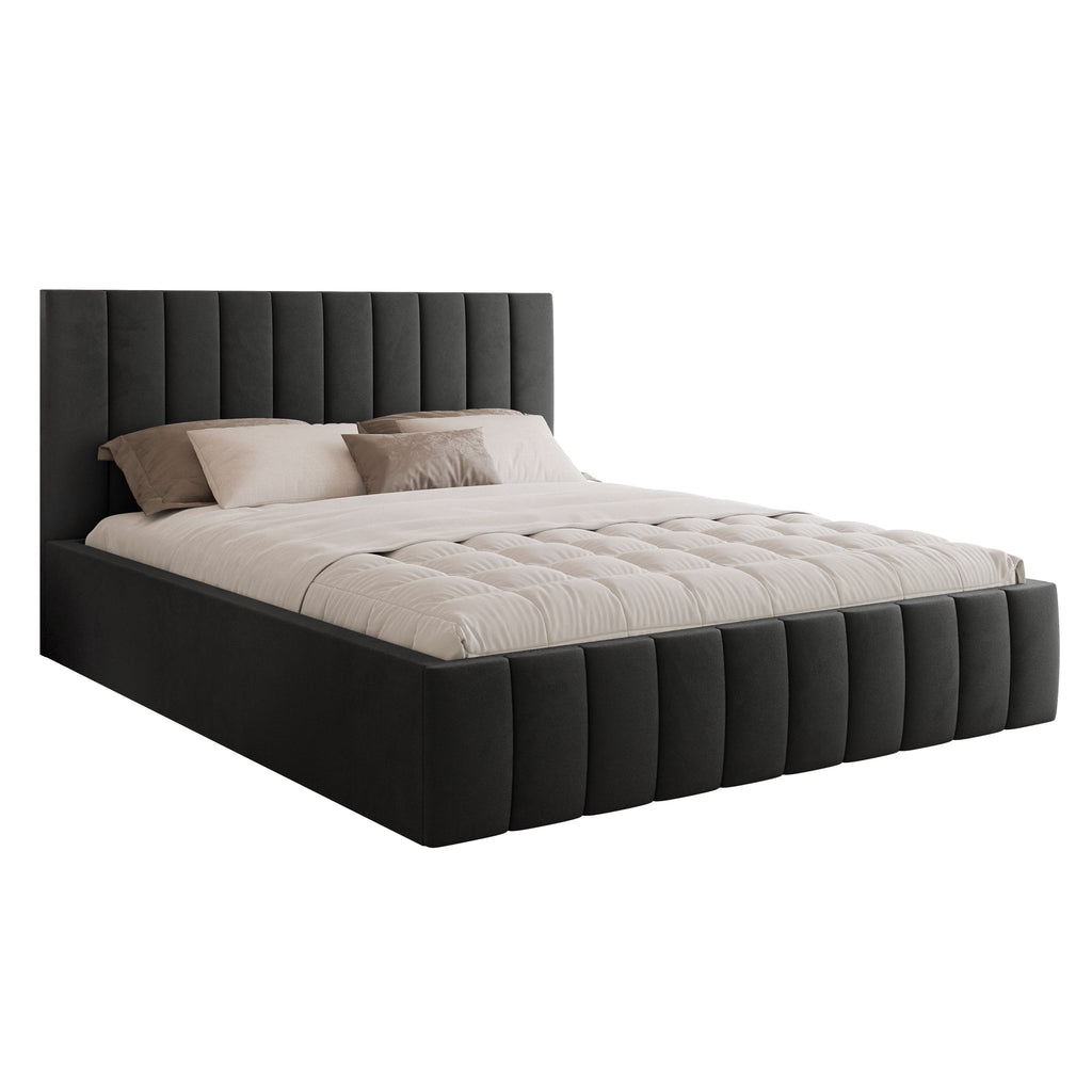 Łóżko tapicerowane VELORIA PANEL SOFT 120–200x200 z wysokim zagłówkiem