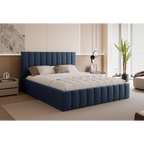 Łóżko tapicerowane VELORIA PANEL SOFT 120–200x200 z wysokim zagłówkiem