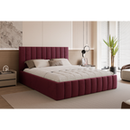 Łóżko tapicerowane VELORIA PANEL SOFT 120–200x200 z wysokim zagłówkiem