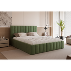 Łóżko tapicerowane VELORIA PANEL SOFT 120–200x200 z wysokim zagłówkiem