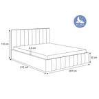 Łóżko tapicerowane VELORIA PANEL SOFT 120–200x200 z wysokim zagłówkiem