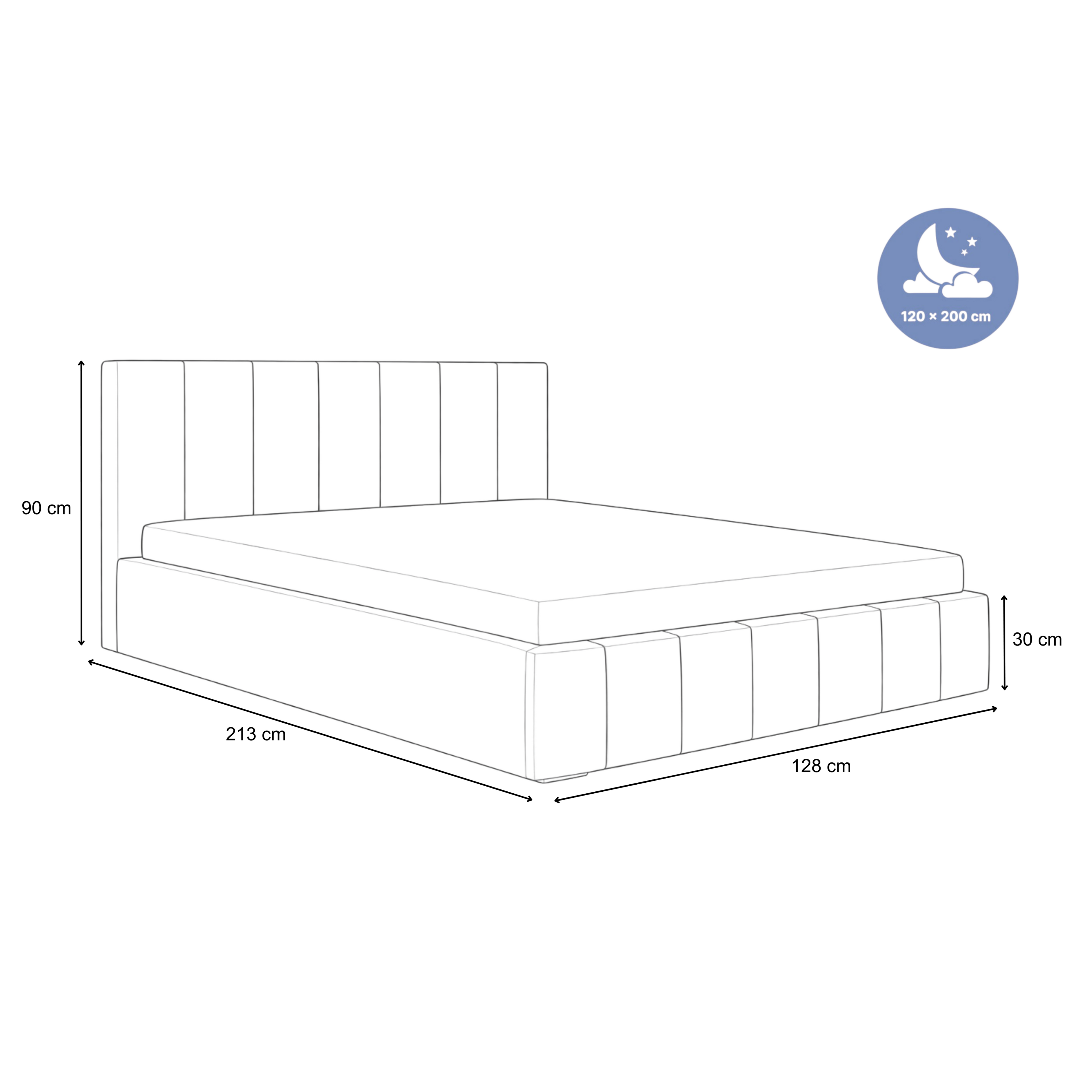 Łóżko tapicerowane LUNARO SOFTLINE