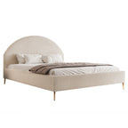 Łóżko tapicerowane Aurea SLIM na nóżkach - Tkanina Quelle