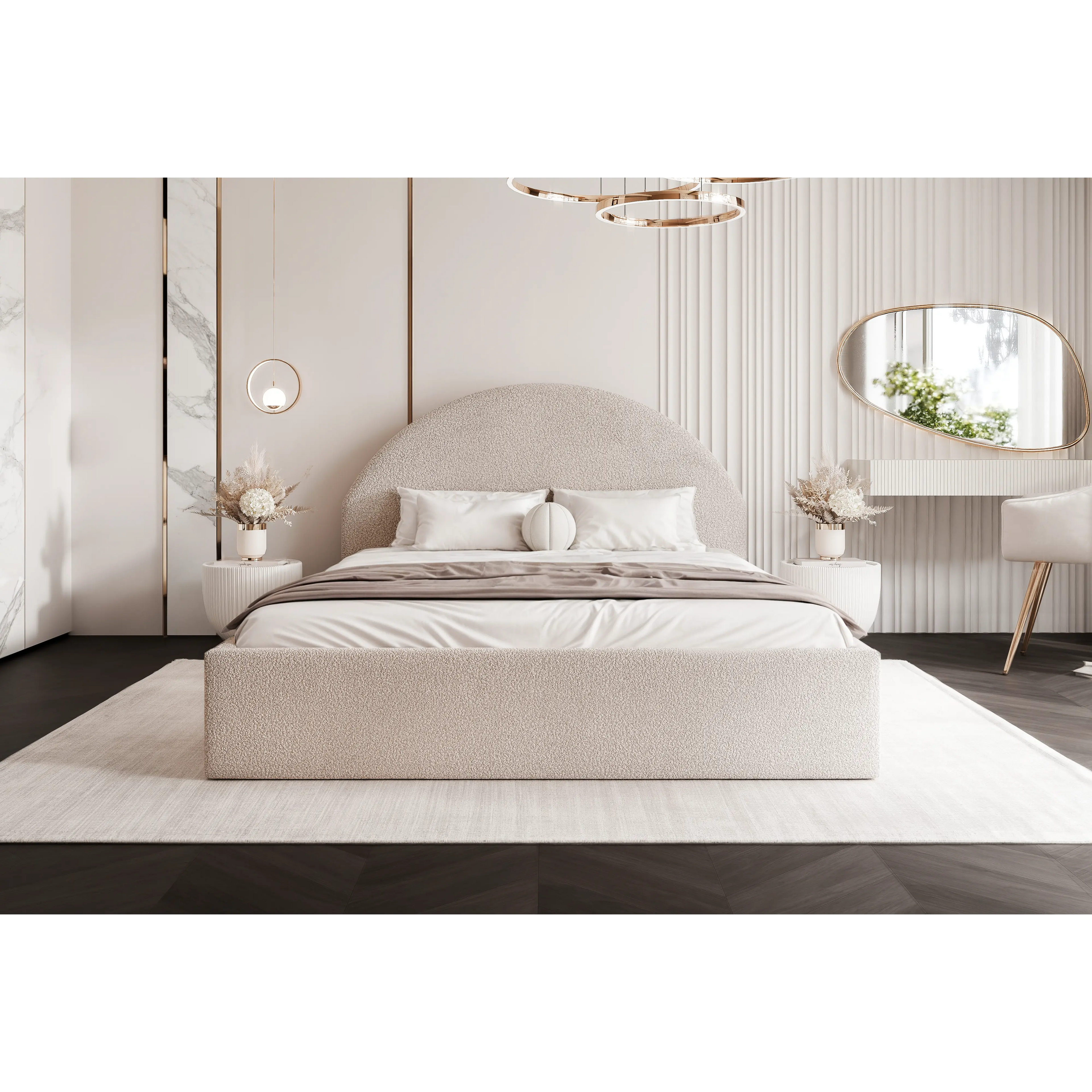 Łóżko tapicerowane Aurea SLIM - Tkanina Anhology