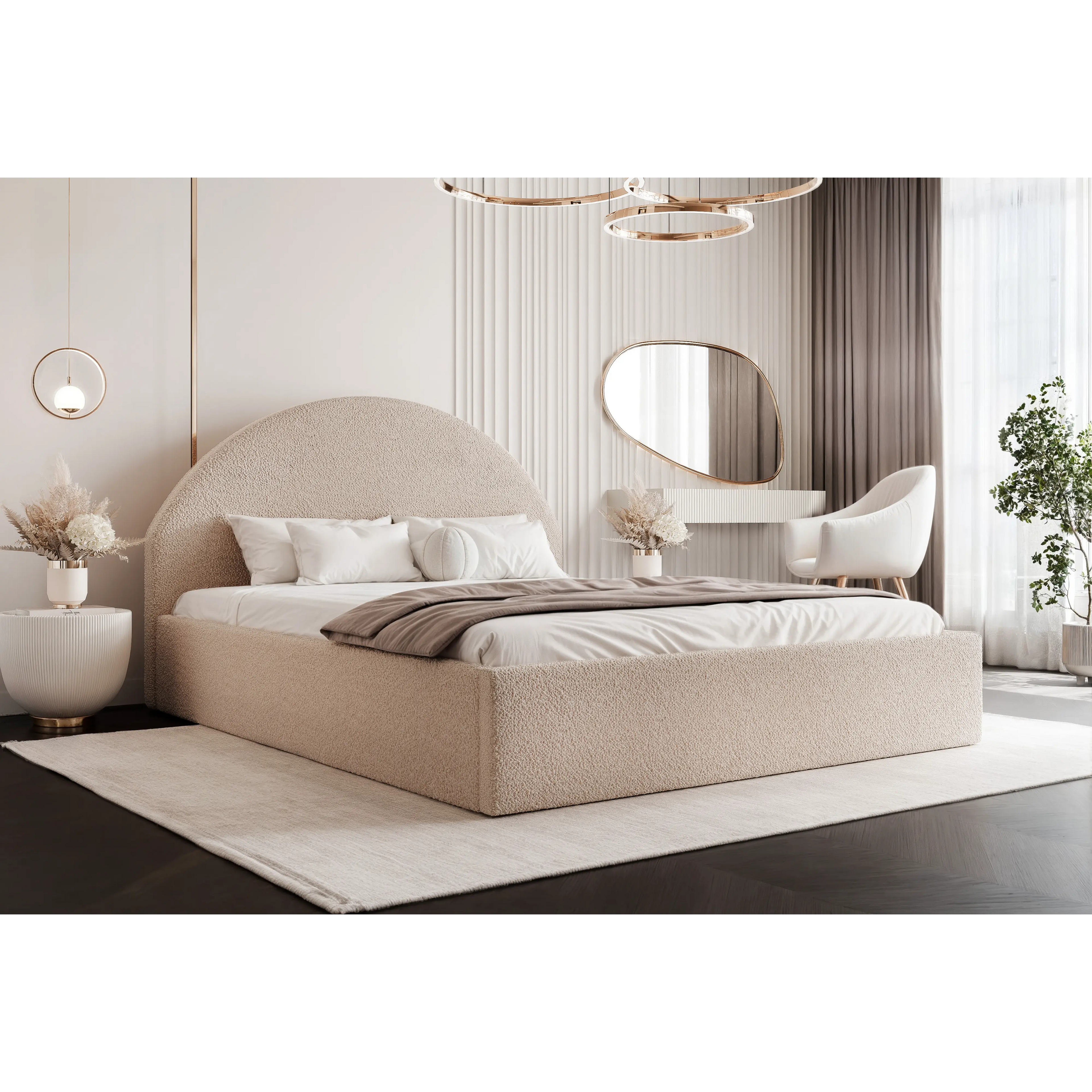 Łóżko tapicerowane Aurea SLIM - Tkanina Anhology