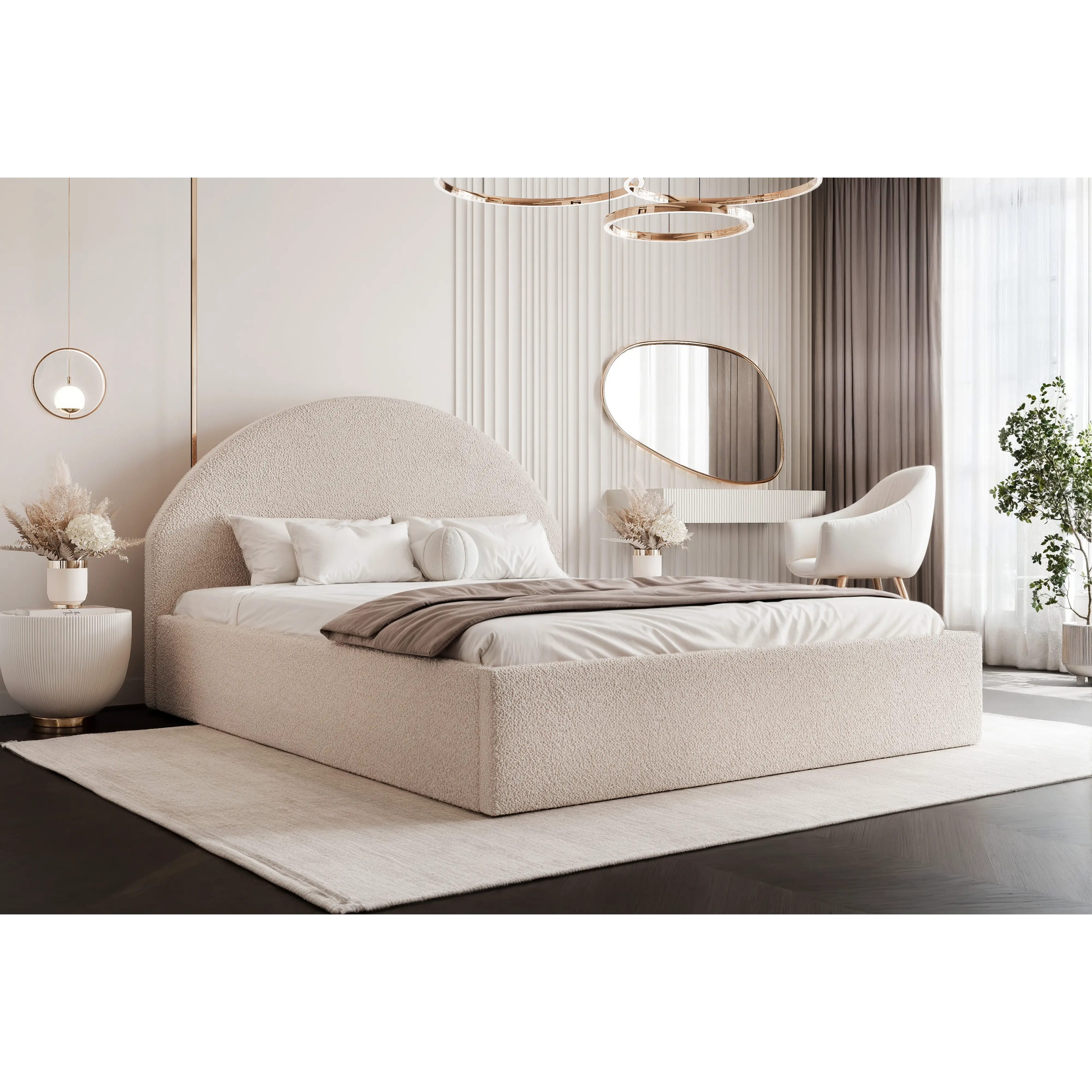 Łóżko tapicerowane Aurea SLIM - Tkanina Anhology