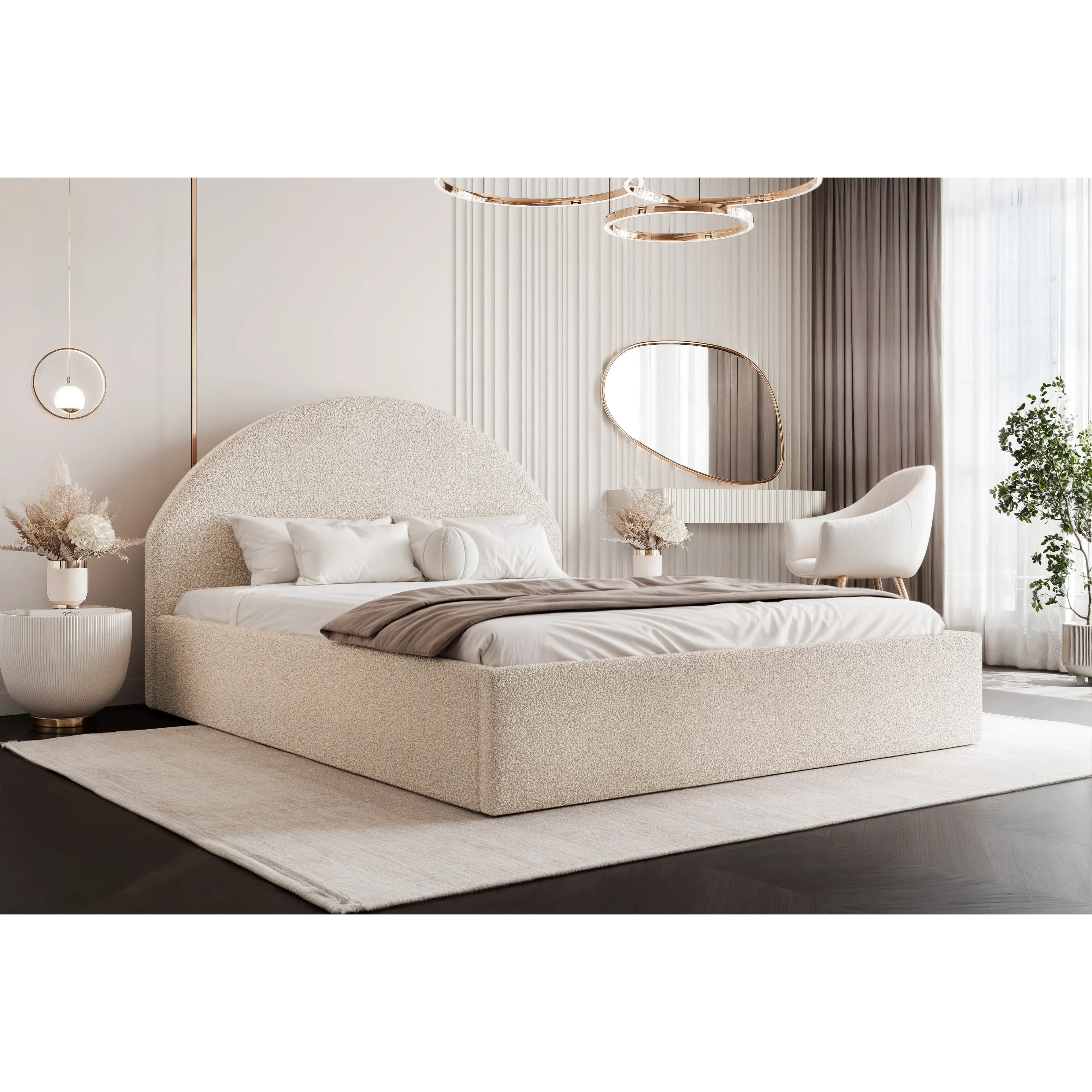 Łóżko tapicerowane Aurea SLIM - Tkanina Quelle