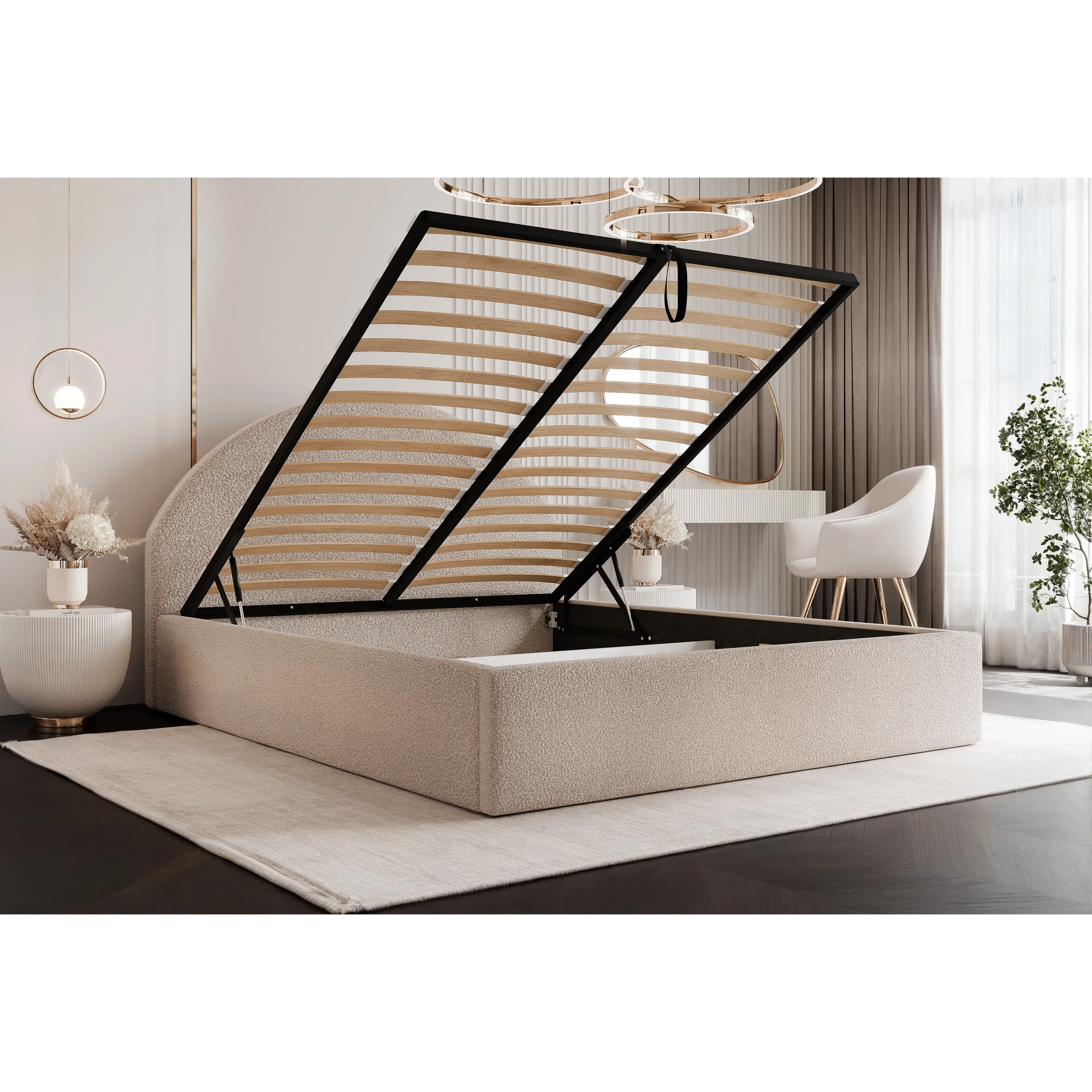 Łóżko tapicerowane Aurea SLIM - Tkanina Dream Velvet