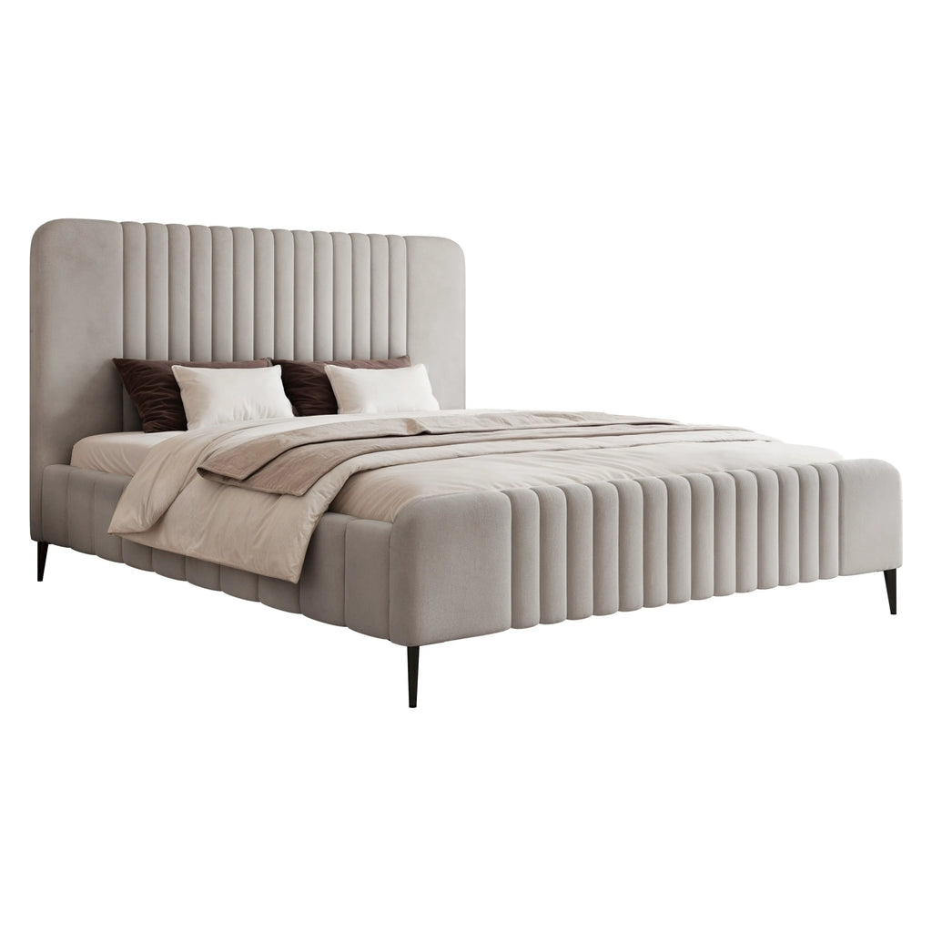 Łóżko tapicerowane Lunara SLIM na nóżkach - Tkanina Dream Velvet
