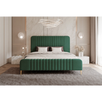 Łóżko tapicerowane Lunara SLIM na nóżkach - Tkanina Dream Velvet