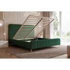 Łóżko tapicerowane Lunara SLIM na nóżkach - Tkanina Dream Velvet