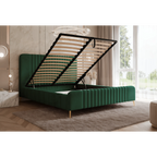Łóżko tapicerowane Lunara SLIM na nóżkach - Tkanina Dream Velvet