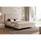 Łóżko tapicerowane Lunara SLIM na nóżkach - Tkanina Perfect Harmony