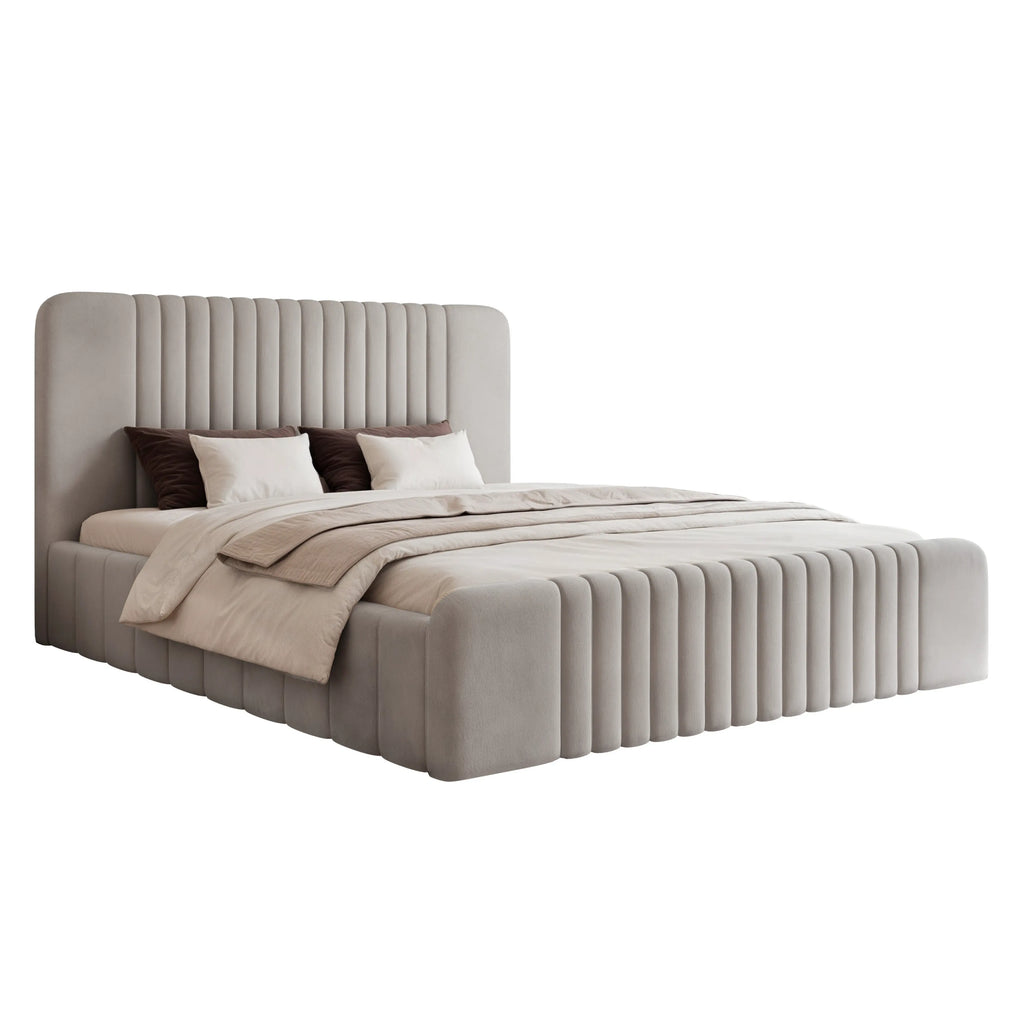 Łóżko tapicerowane LUNARA SLIM - Tkanina Dream Velvet