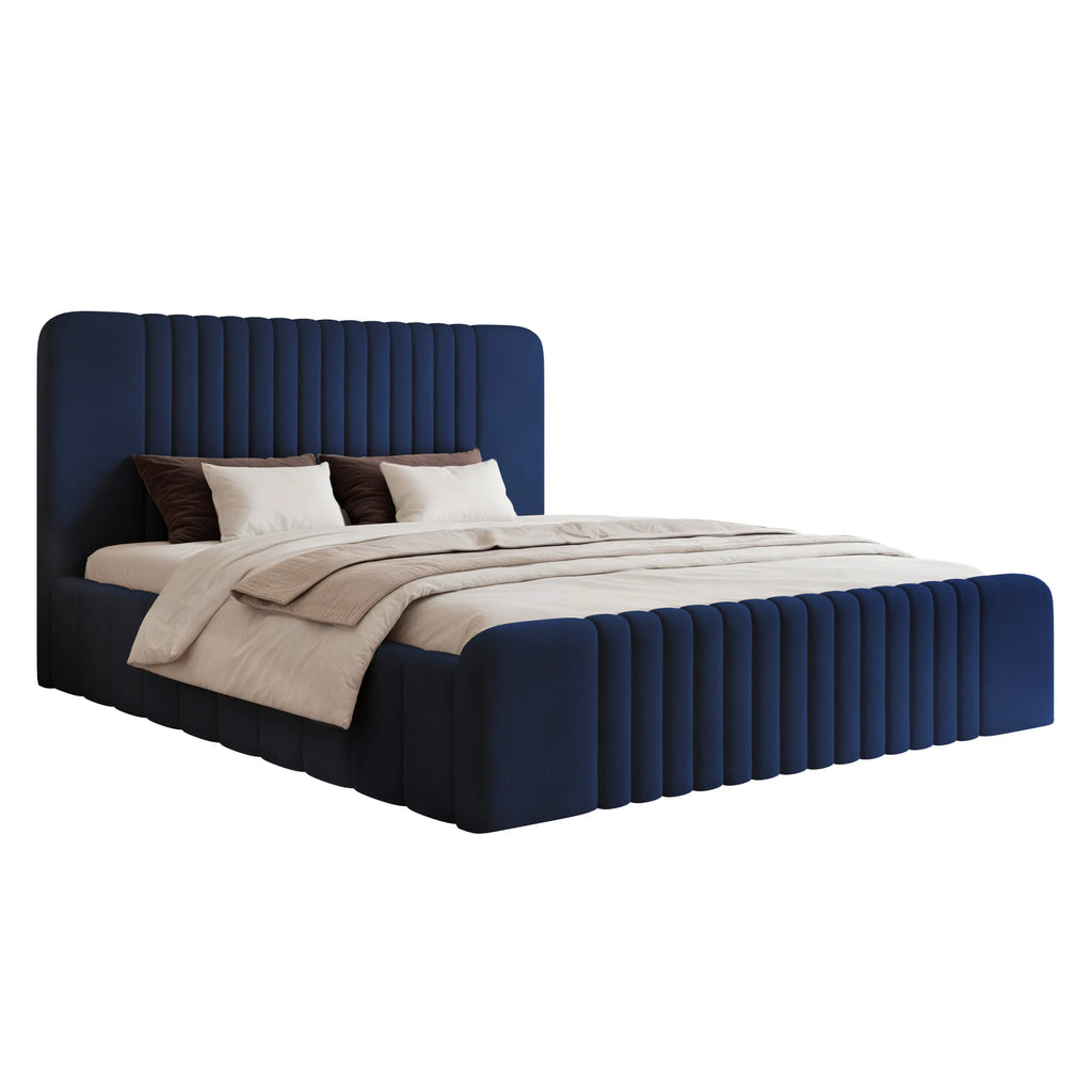 Łóżko tapicerowane LUNARA SLIM - Tkanina Dream Velvet