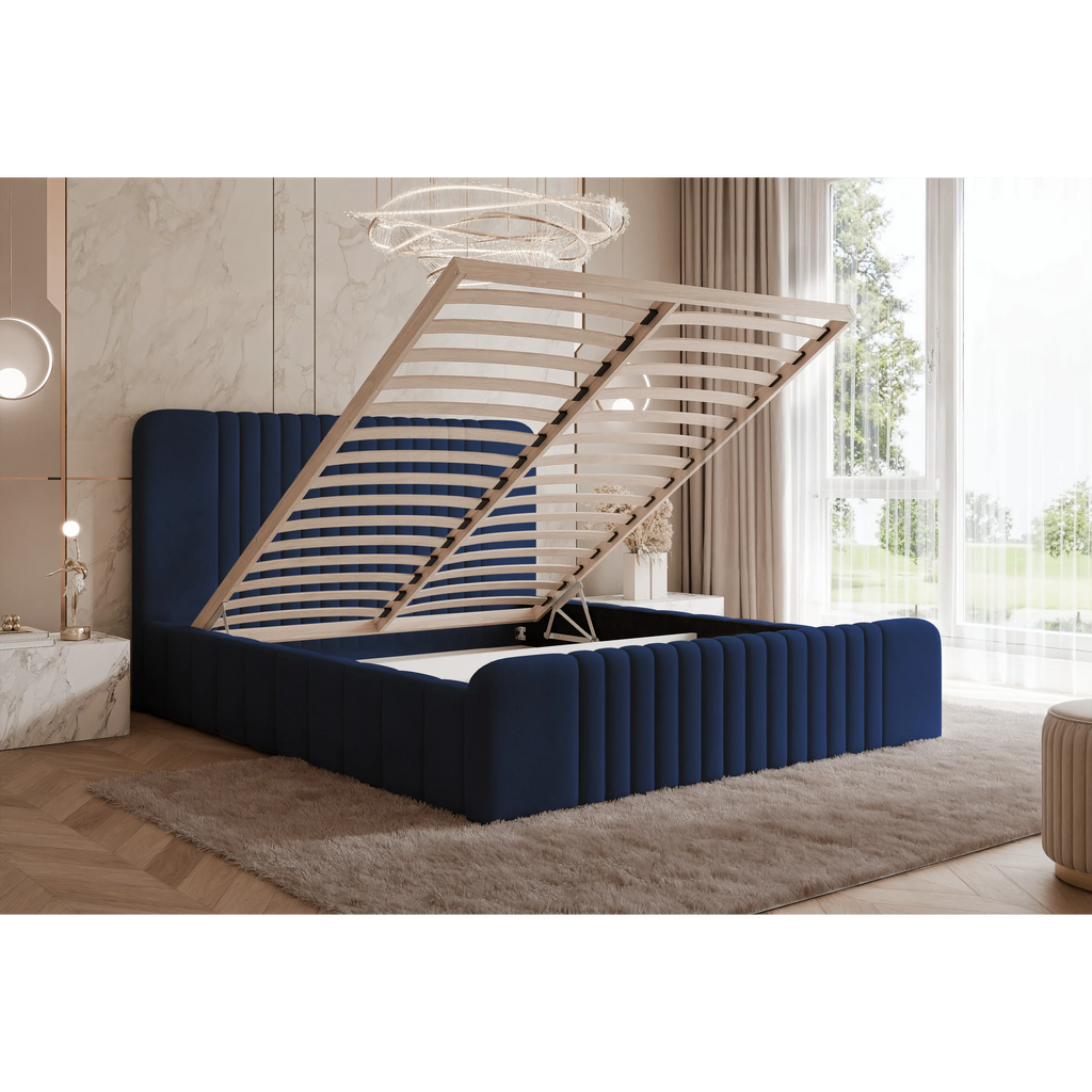 Łóżko tapicerowane LUNARA SLIM - Tkanina Dream Velvet