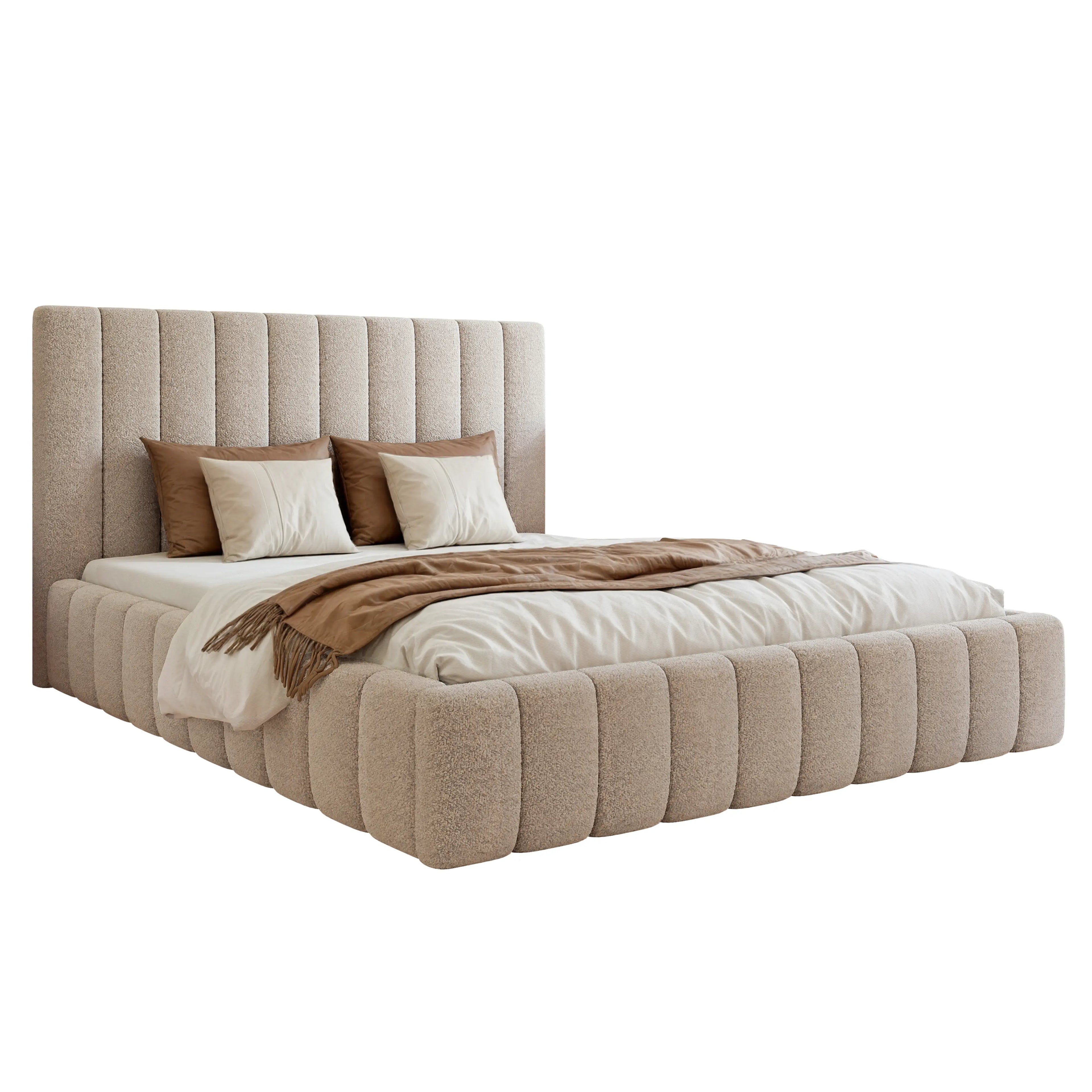 Łóżko tapicerowane MONTEO SLIM - Tkanina Abriamo