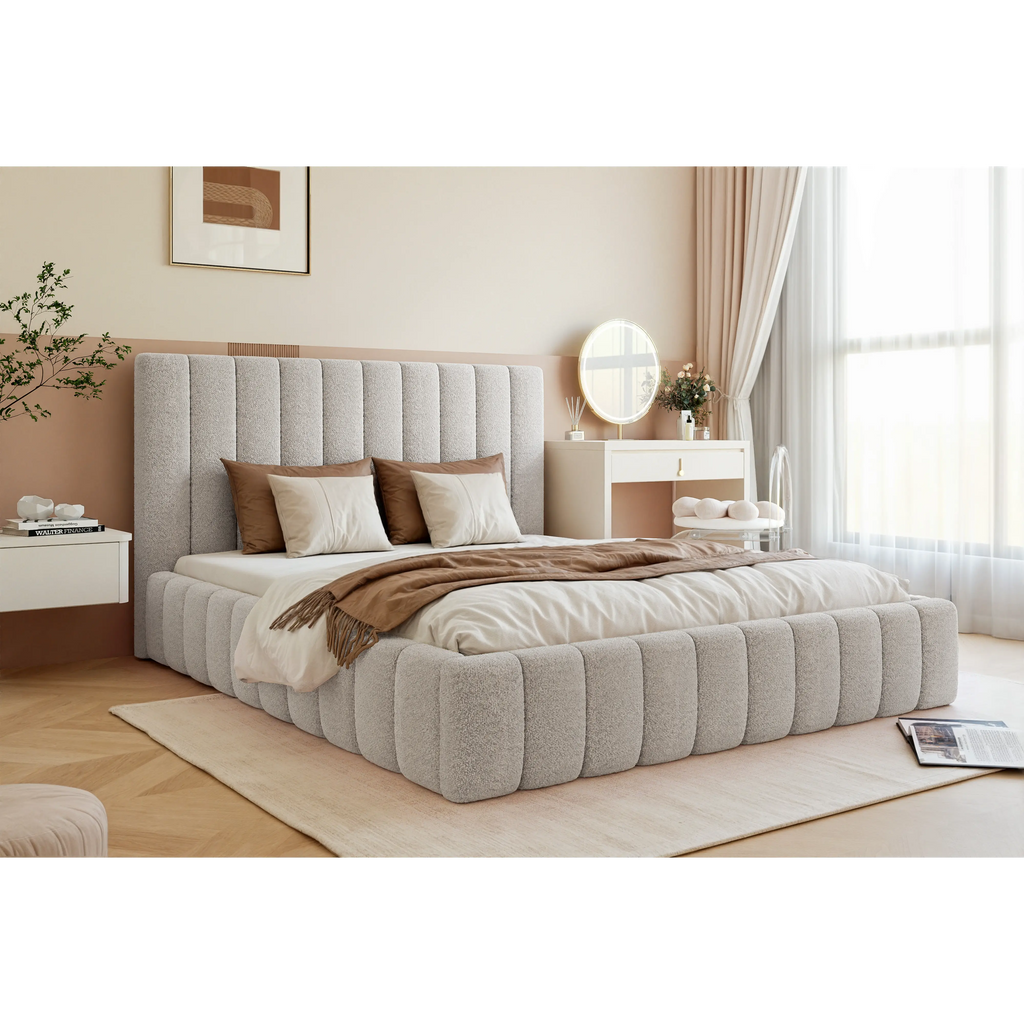 Łóżko tapicerowane MONTEO SLIM - Tkanina Abriamo