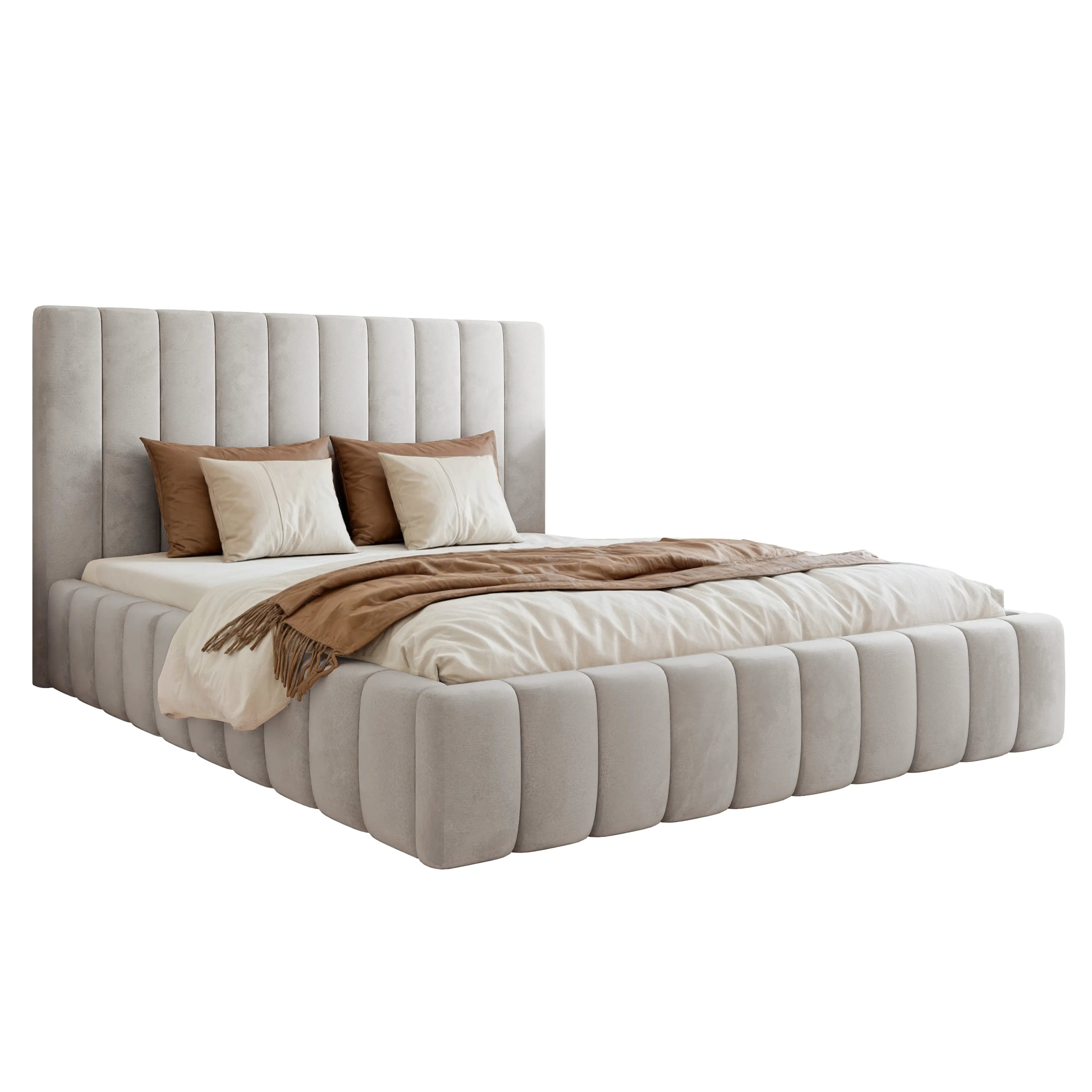 Łóżko tapicerowane MONTEO SLIM - Tkanina Velutto