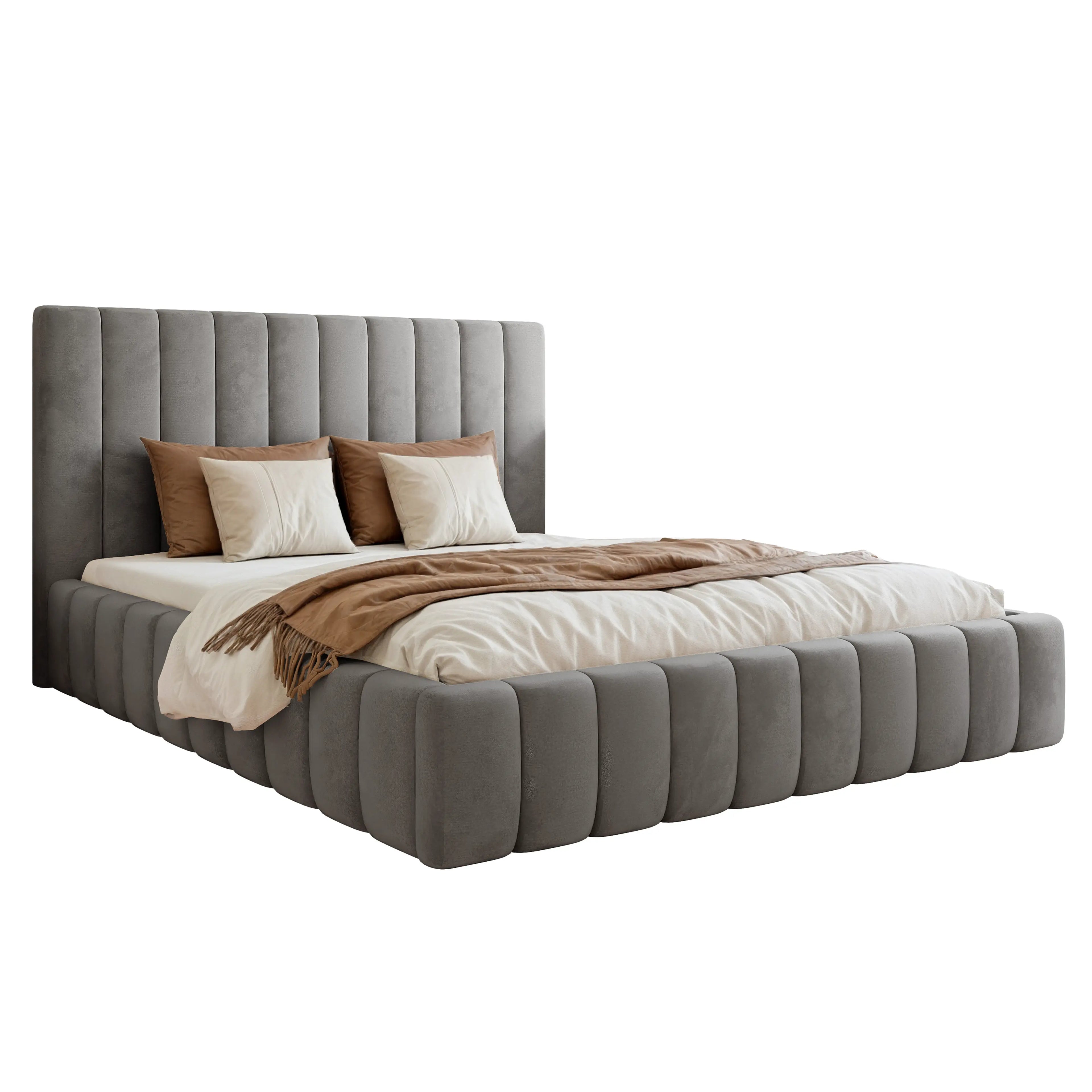 Łóżko tapicerowane MONTEO SLIM - Tkanina Velutto