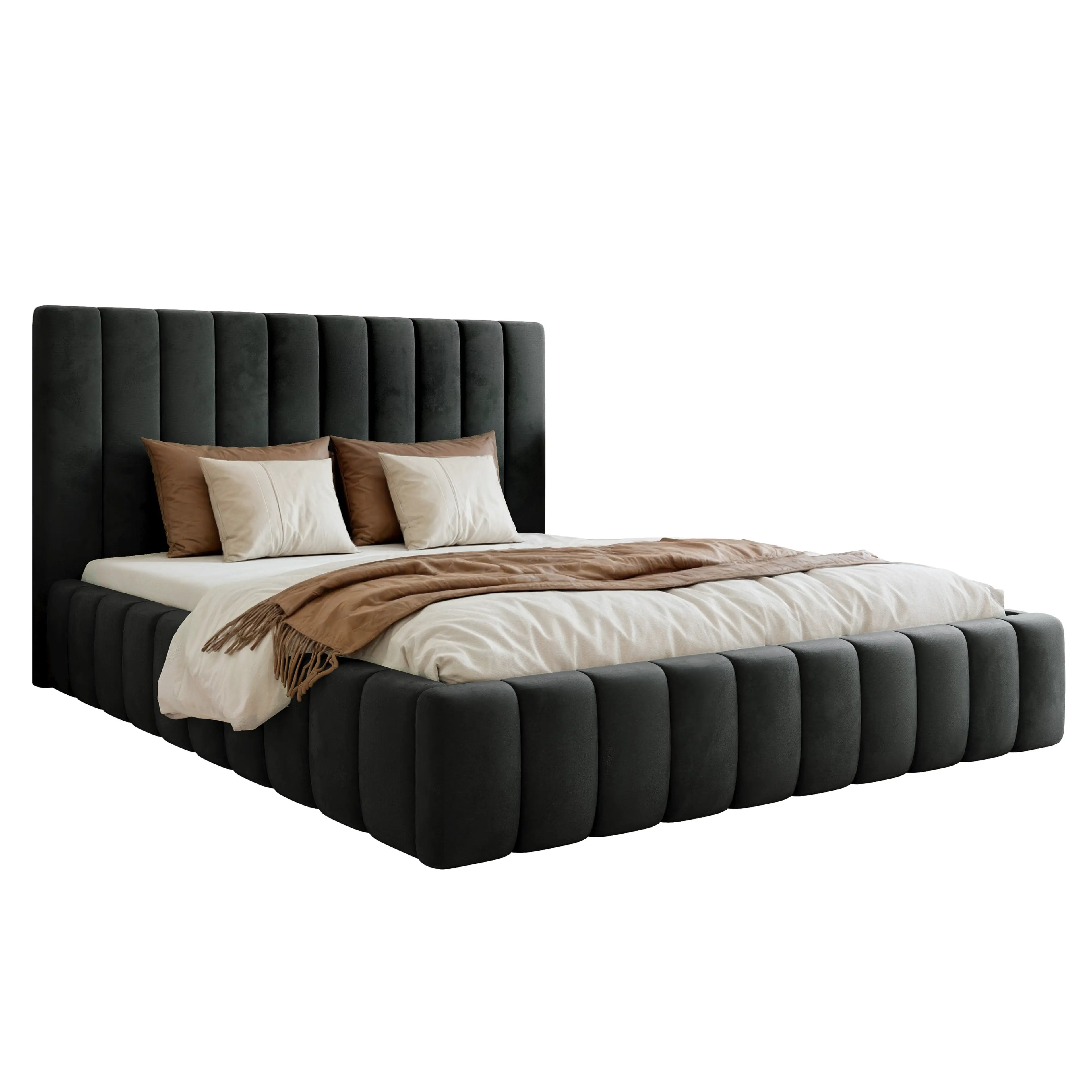 Łóżko tapicerowane MONTEO SLIM - Tkanina Velutto