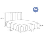 Łóżko tapicerowane MONTEO SLIM - Tkanina Velutto