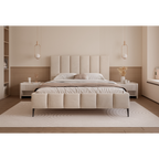 Łóżko tapicerowane LUNERA PANEL AIR 120–200x200 na nóżkach