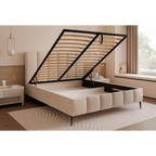 Łóżko tapicerowane LUNERA PANEL AIR 120–200x200 na nóżkach